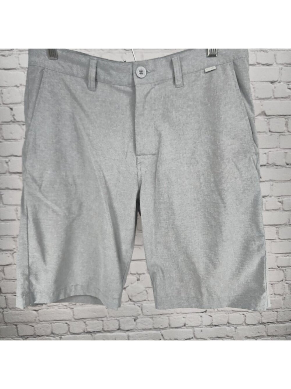 Travis Mathew Gray Flat Front Chino Athletic Casual Unlined Golf Shorts 32